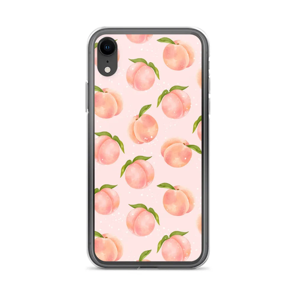 Peach iPhone 14 Pro Max Case, Fruit Print Cute Gift Aesthetic iPhone 13 12 11 Mini SE 2020 XS Max XR X 8 7 Plus Cell Phone Cover