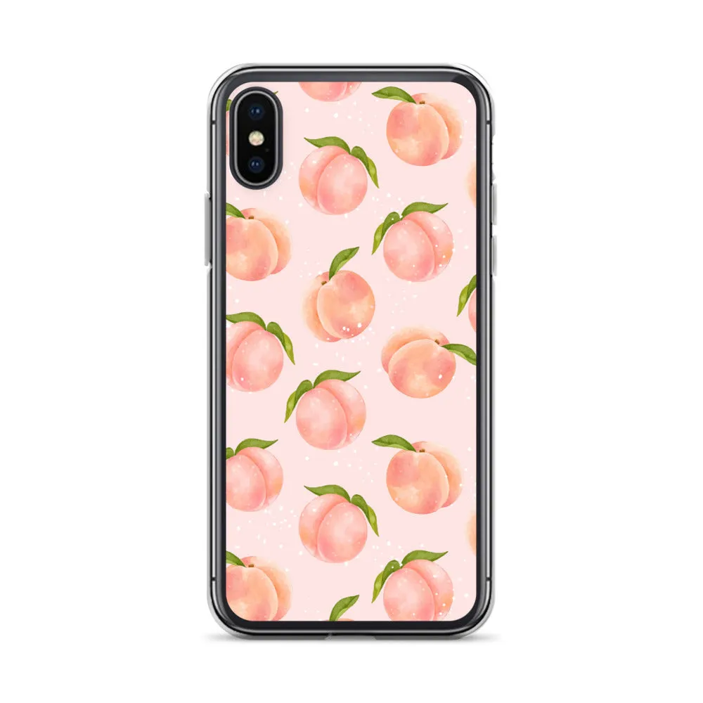 Peach iPhone 14 Pro Max Case, Fruit Print Cute Gift Aesthetic iPhone 13 12 11 Mini SE 2020 XS Max XR X 8 7 Plus Cell Phone Cover