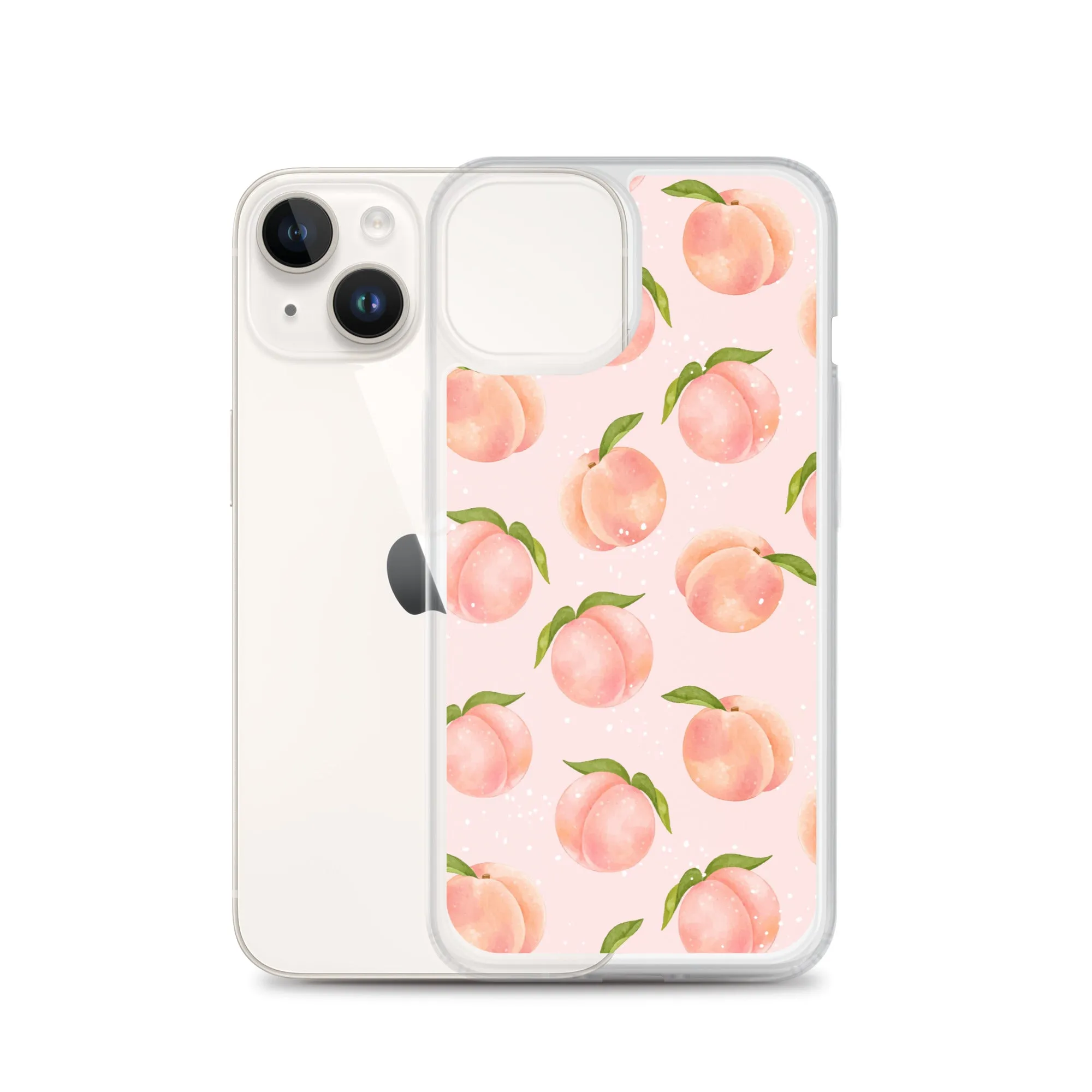 Peach iPhone 14 Pro Max Case, Fruit Print Cute Gift Aesthetic iPhone 13 12 11 Mini SE 2020 XS Max XR X 8 7 Plus Cell Phone Cover