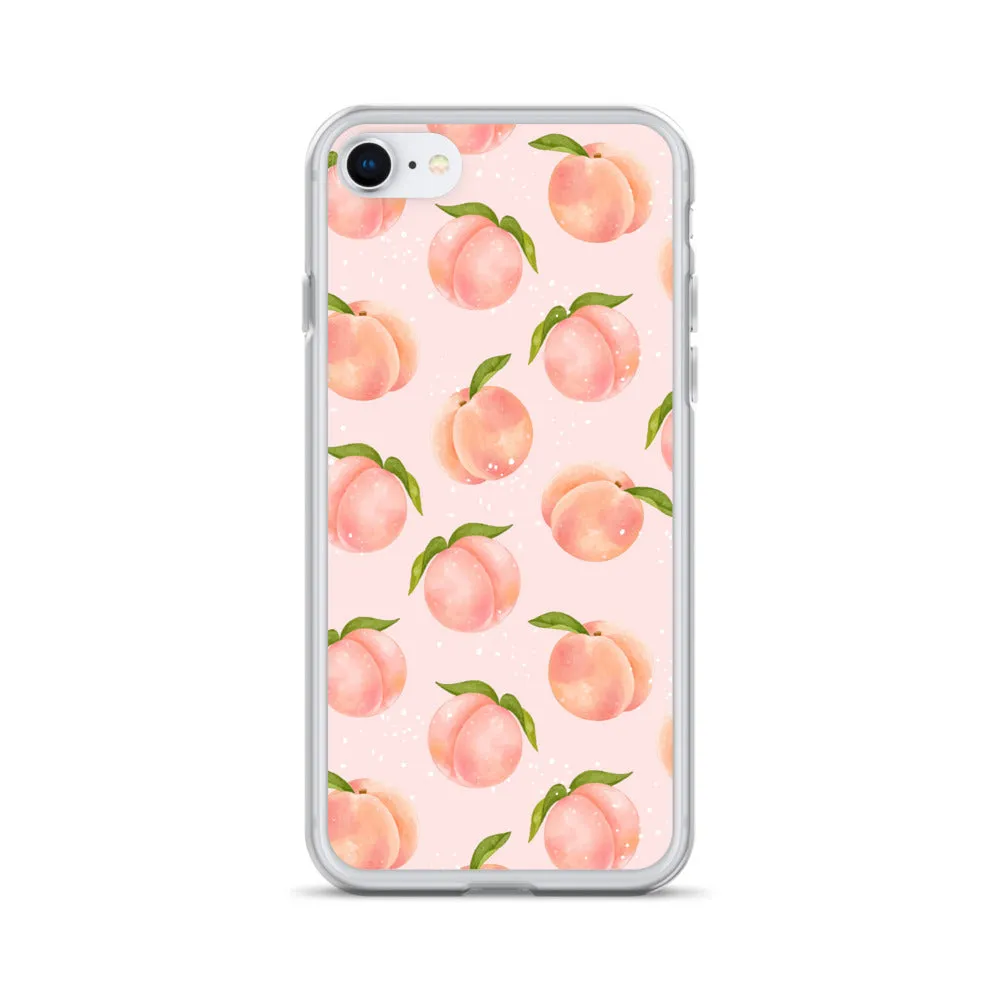 Peach iPhone 14 Pro Max Case, Fruit Print Cute Gift Aesthetic iPhone 13 12 11 Mini SE 2020 XS Max XR X 8 7 Plus Cell Phone Cover