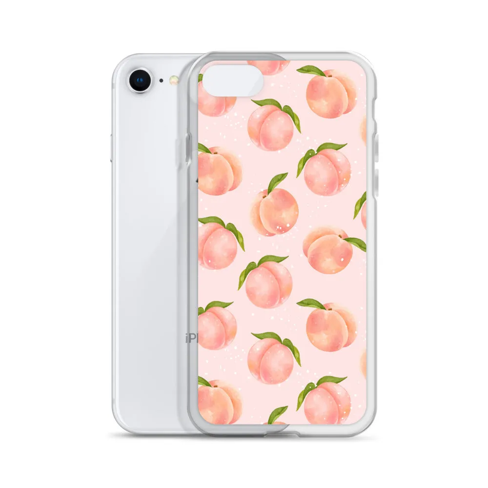 Peach iPhone 14 Pro Max Case, Fruit Print Cute Gift Aesthetic iPhone 13 12 11 Mini SE 2020 XS Max XR X 8 7 Plus Cell Phone Cover