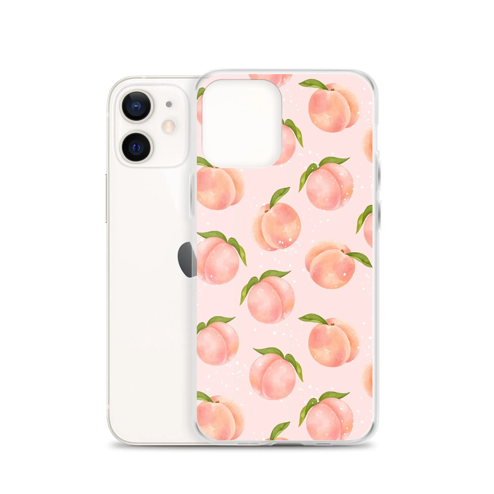 Peach iPhone 14 Pro Max Case, Fruit Print Cute Gift Aesthetic iPhone 13 12 11 Mini SE 2020 XS Max XR X 8 7 Plus Cell Phone Cover