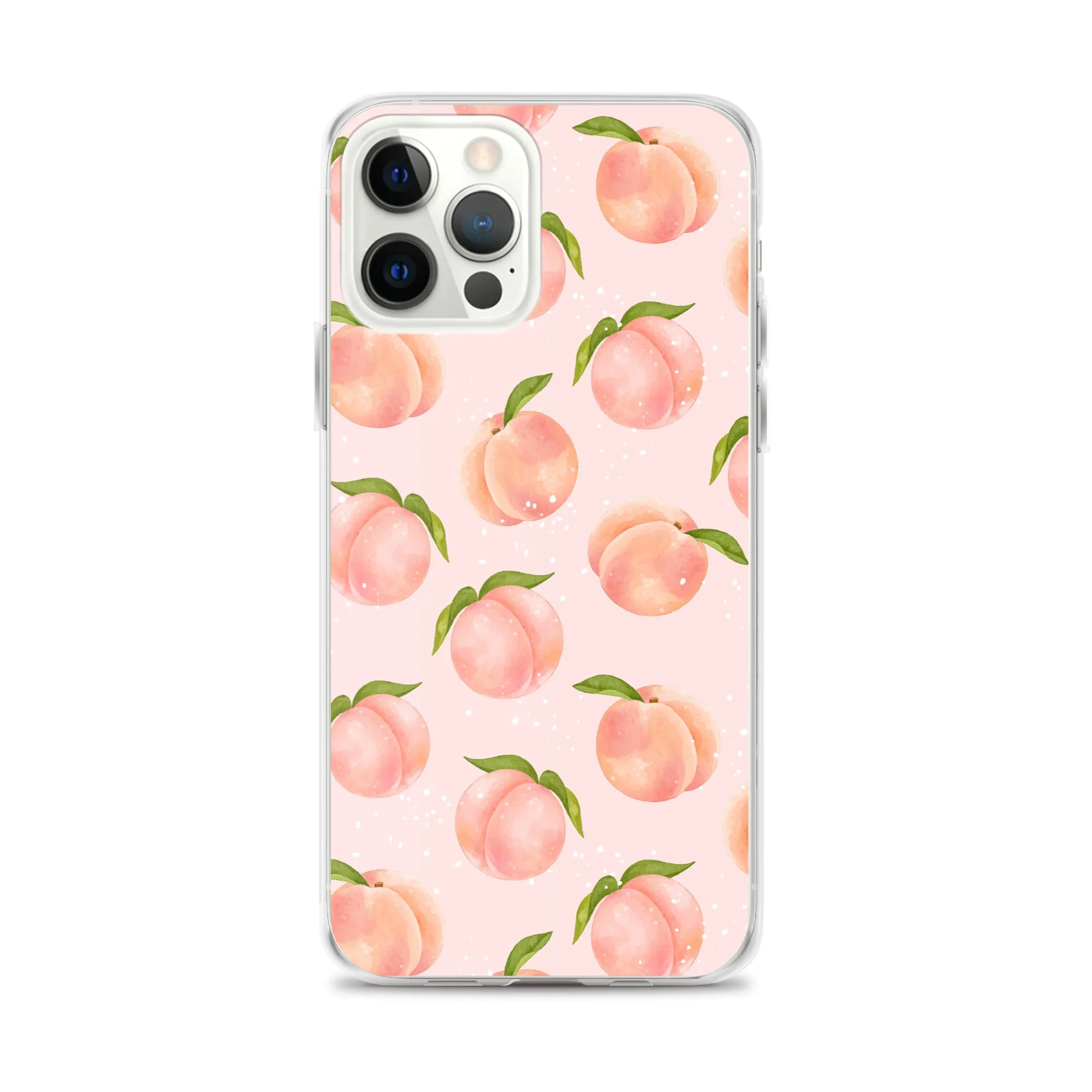 Peach iPhone 14 Pro Max Case, Fruit Print Cute Gift Aesthetic iPhone 13 12 11 Mini SE 2020 XS Max XR X 8 7 Plus Cell Phone Cover