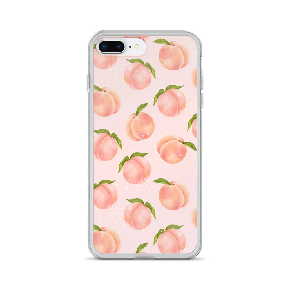 Peach iPhone 14 Pro Max Case, Fruit Print Cute Gift Aesthetic iPhone 13 12 11 Mini SE 2020 XS Max XR X 8 7 Plus Cell Phone Cover