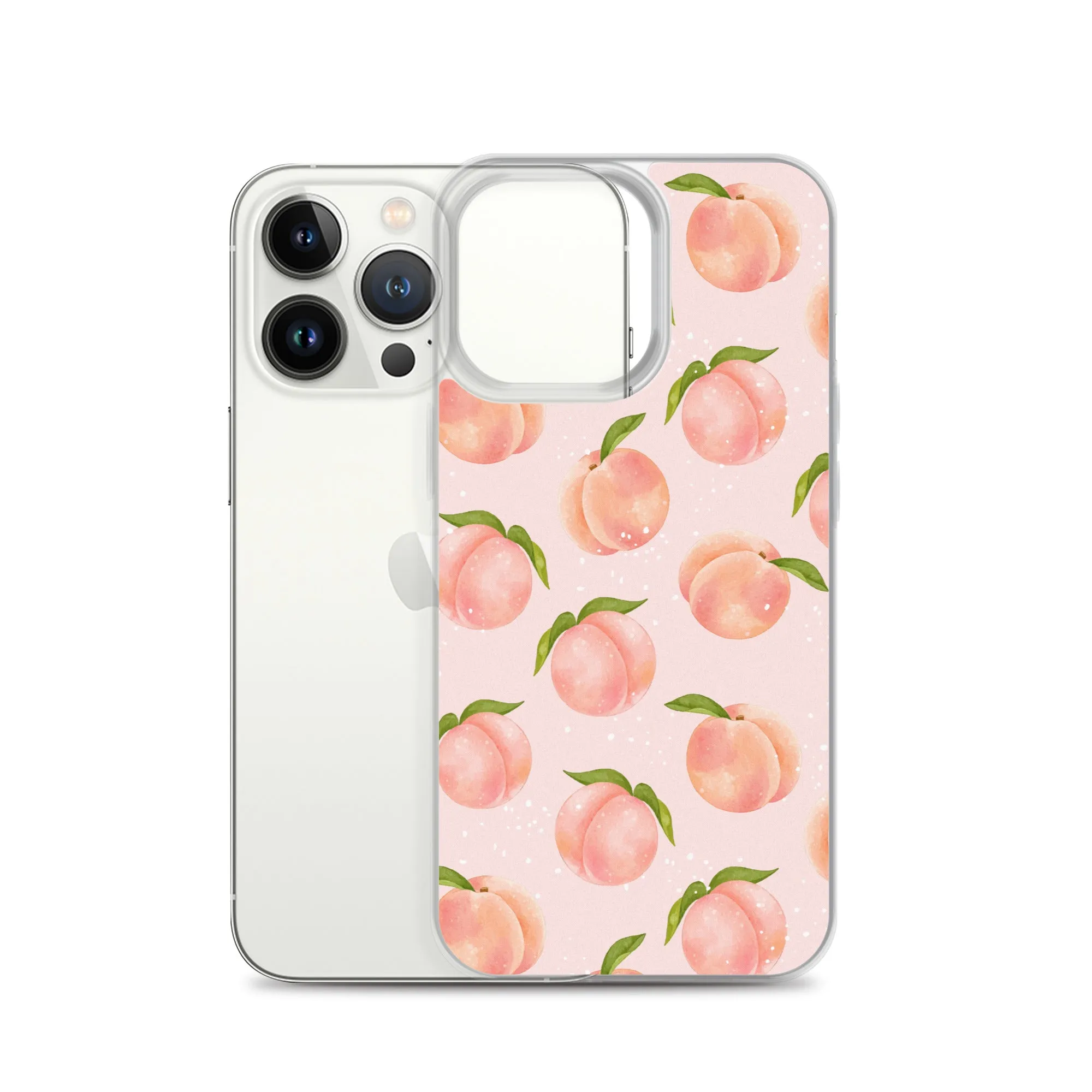 Peach iPhone 14 Pro Max Case, Fruit Print Cute Gift Aesthetic iPhone 13 12 11 Mini SE 2020 XS Max XR X 8 7 Plus Cell Phone Cover