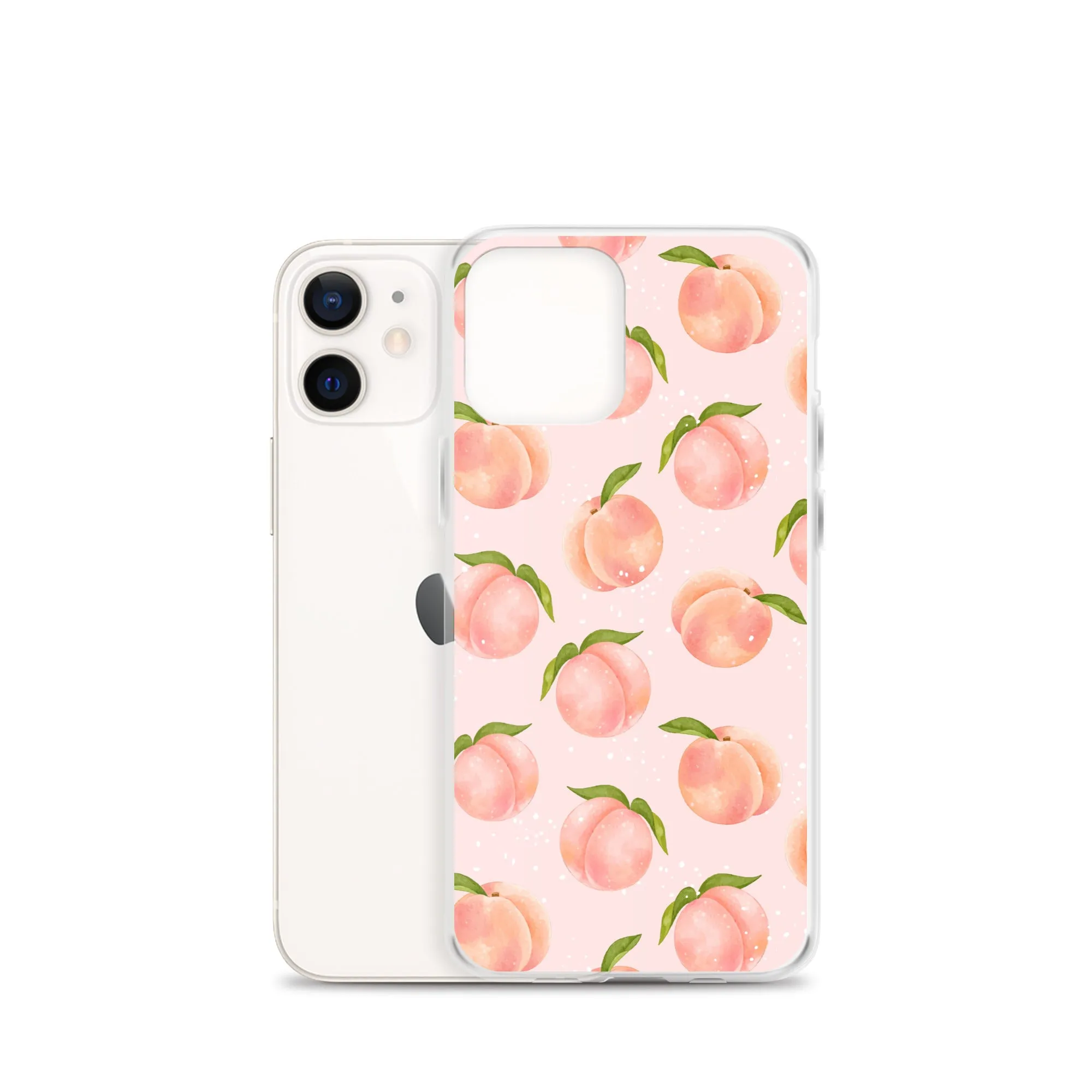 Peach iPhone 14 Pro Max Case, Fruit Print Cute Gift Aesthetic iPhone 13 12 11 Mini SE 2020 XS Max XR X 8 7 Plus Cell Phone Cover