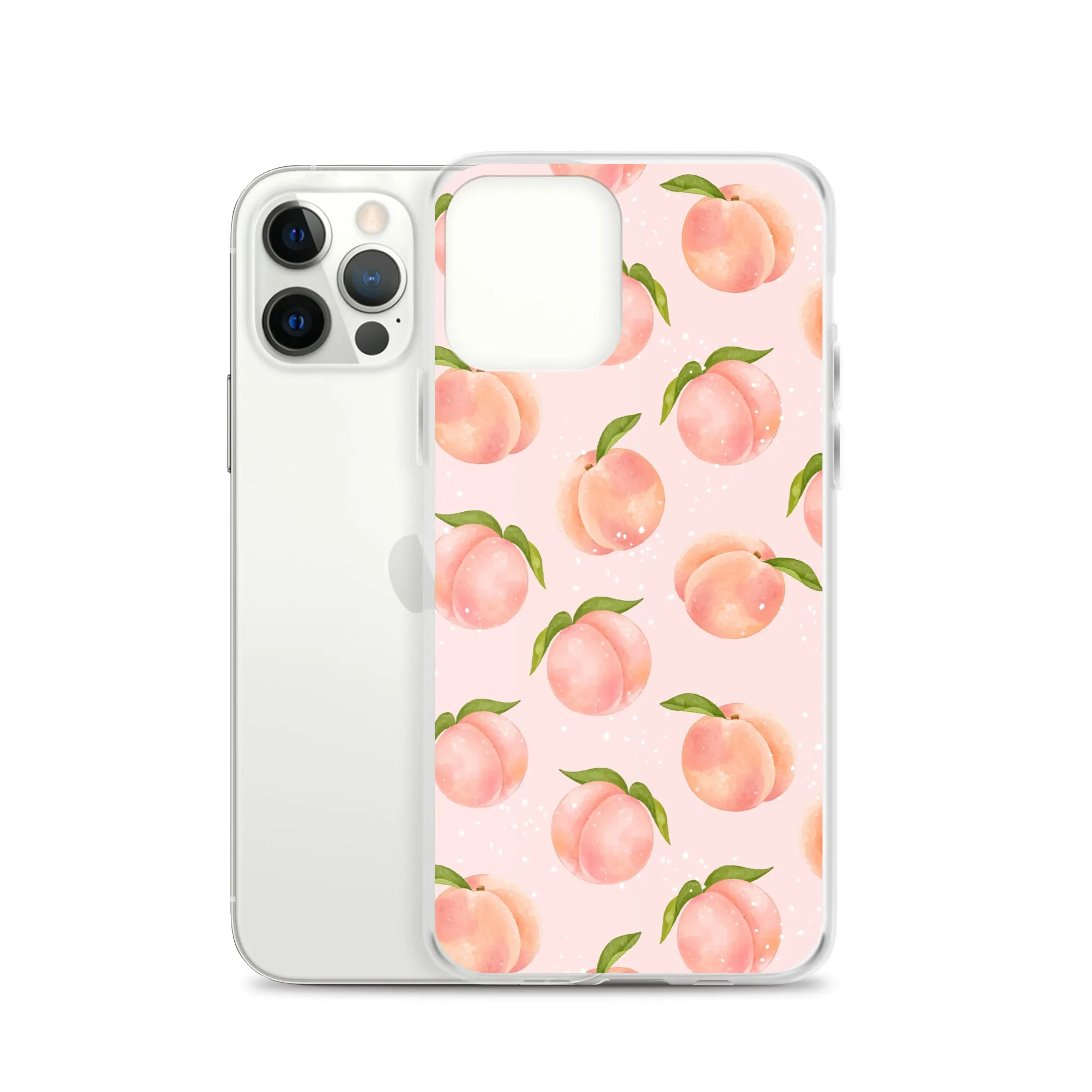 Peach iPhone 14 Pro Max Case, Fruit Print Cute Gift Aesthetic iPhone 13 12 11 Mini SE 2020 XS Max XR X 8 7 Plus Cell Phone Cover