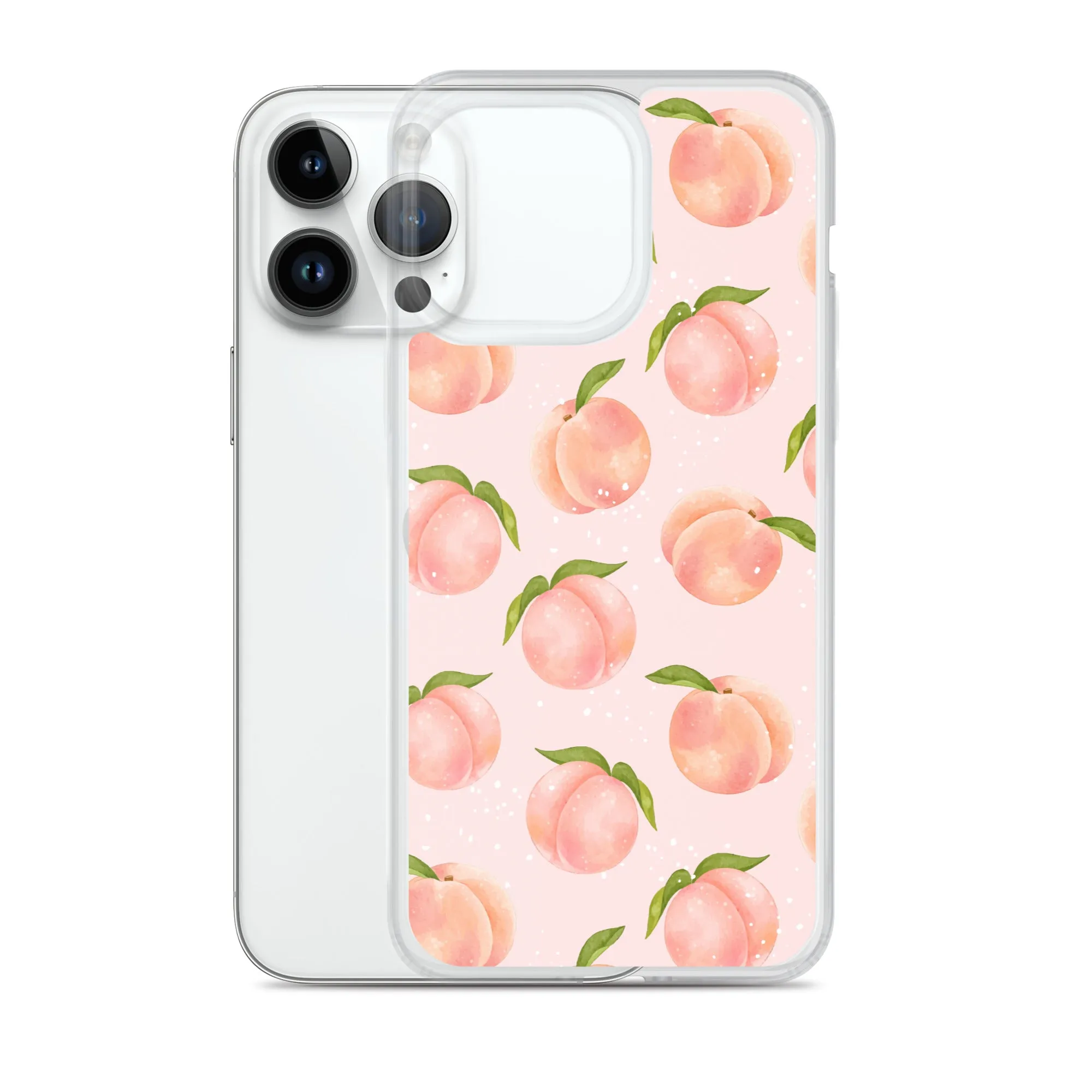 Peach iPhone 14 Pro Max Case, Fruit Print Cute Gift Aesthetic iPhone 13 12 11 Mini SE 2020 XS Max XR X 8 7 Plus Cell Phone Cover