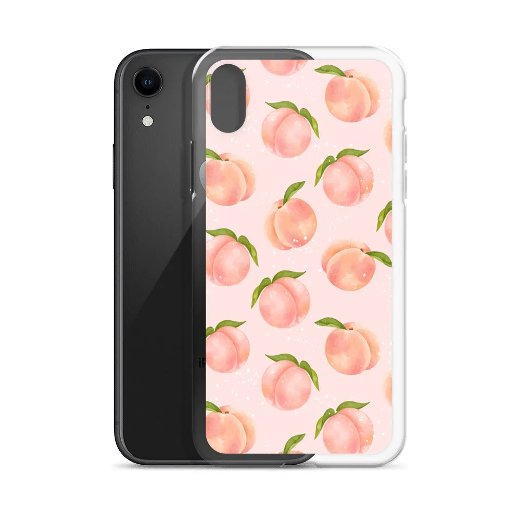 Peach iPhone 14 Pro Max Case, Fruit Print Cute Gift Aesthetic iPhone 13 12 11 Mini SE 2020 XS Max XR X 8 7 Plus Cell Phone Cover