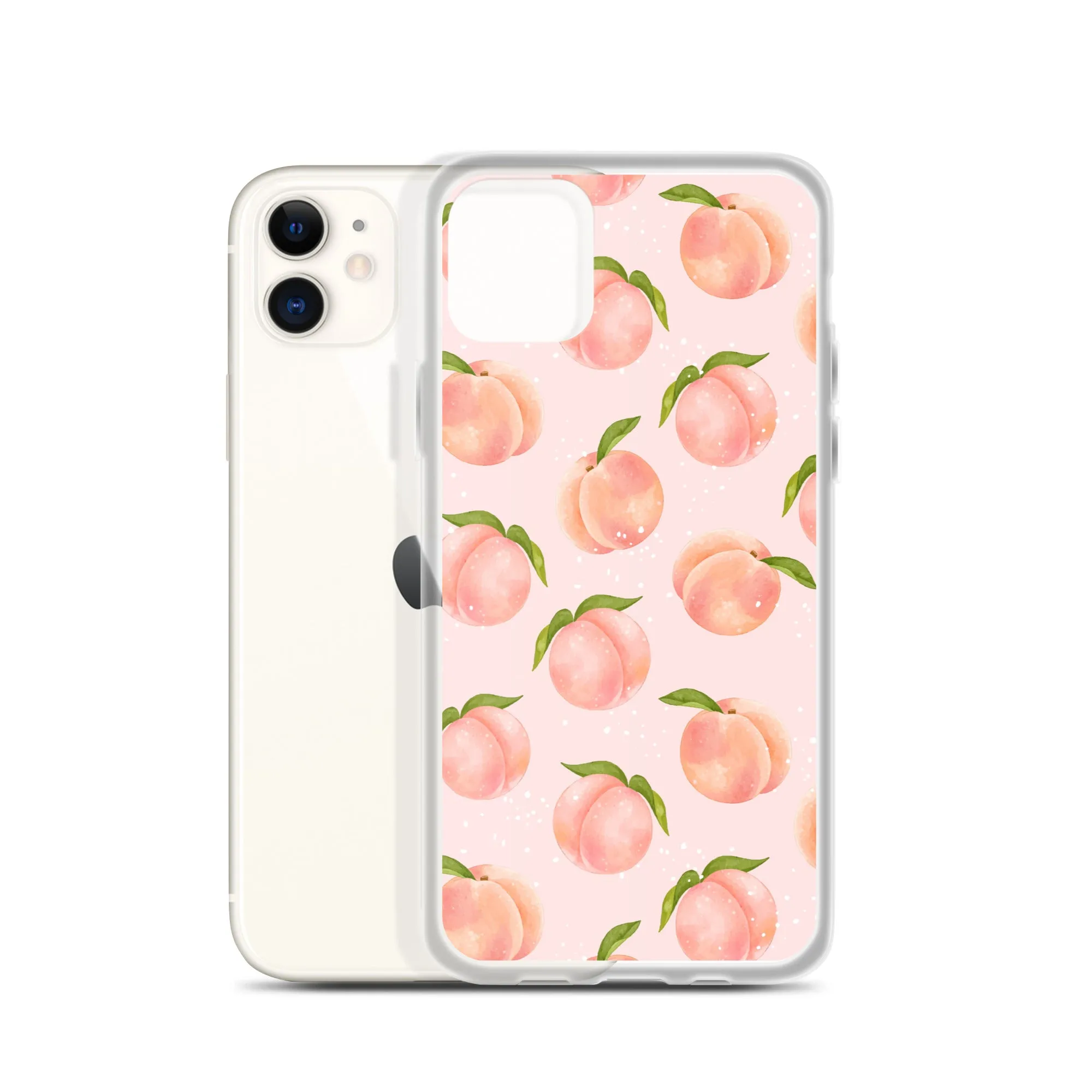 Peach iPhone 14 Pro Max Case, Fruit Print Cute Gift Aesthetic iPhone 13 12 11 Mini SE 2020 XS Max XR X 8 7 Plus Cell Phone Cover