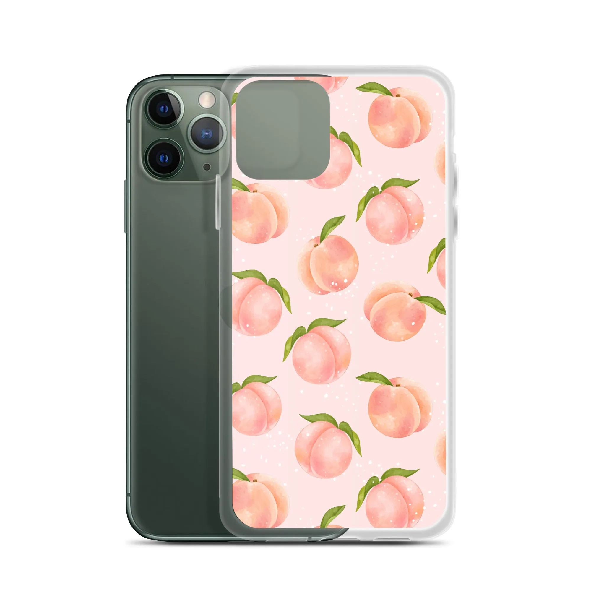 Peach iPhone 14 Pro Max Case, Fruit Print Cute Gift Aesthetic iPhone 13 12 11 Mini SE 2020 XS Max XR X 8 7 Plus Cell Phone Cover