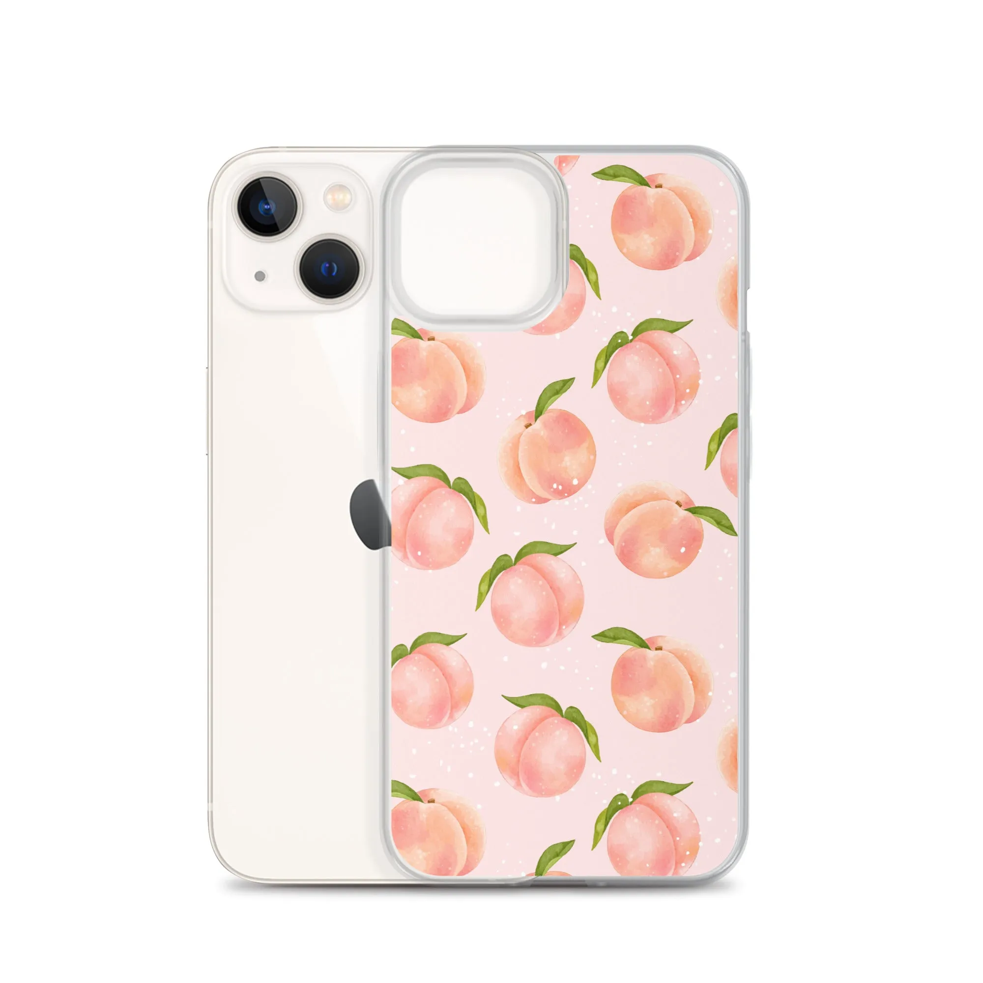 Peach iPhone 14 Pro Max Case, Fruit Print Cute Gift Aesthetic iPhone 13 12 11 Mini SE 2020 XS Max XR X 8 7 Plus Cell Phone Cover