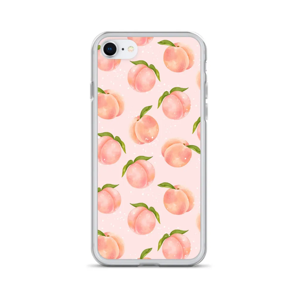 Peach iPhone 14 Pro Max Case, Fruit Print Cute Gift Aesthetic iPhone 13 12 11 Mini SE 2020 XS Max XR X 8 7 Plus Cell Phone Cover