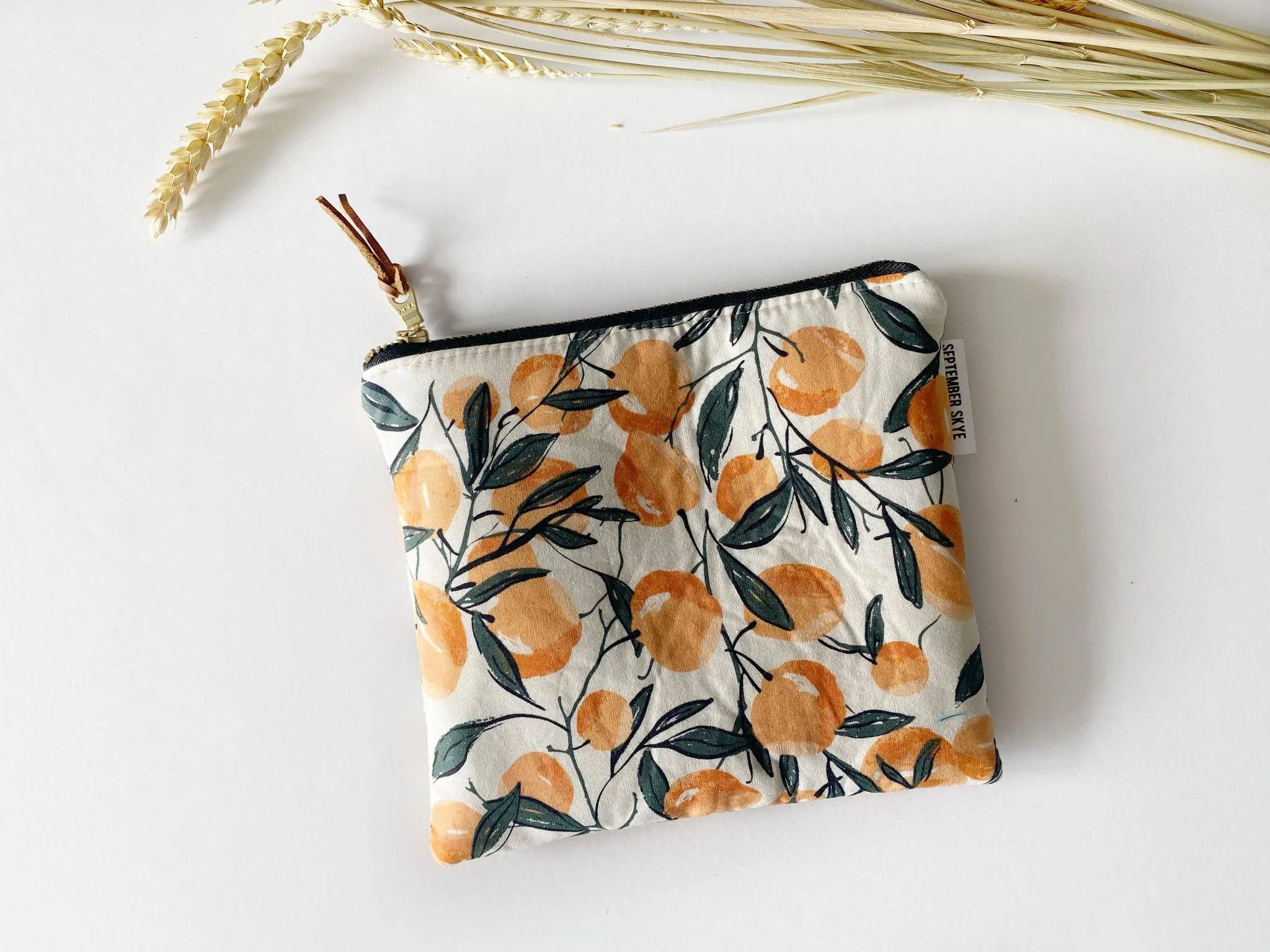 Peach Simple Zip Pouch