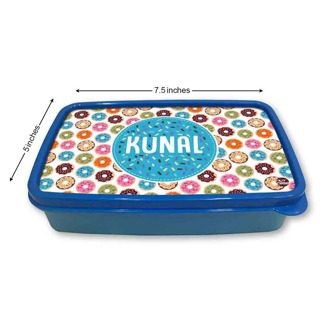 Personalised Snack Box for Boys Plastic Lunch Box - Sweet Doughnut