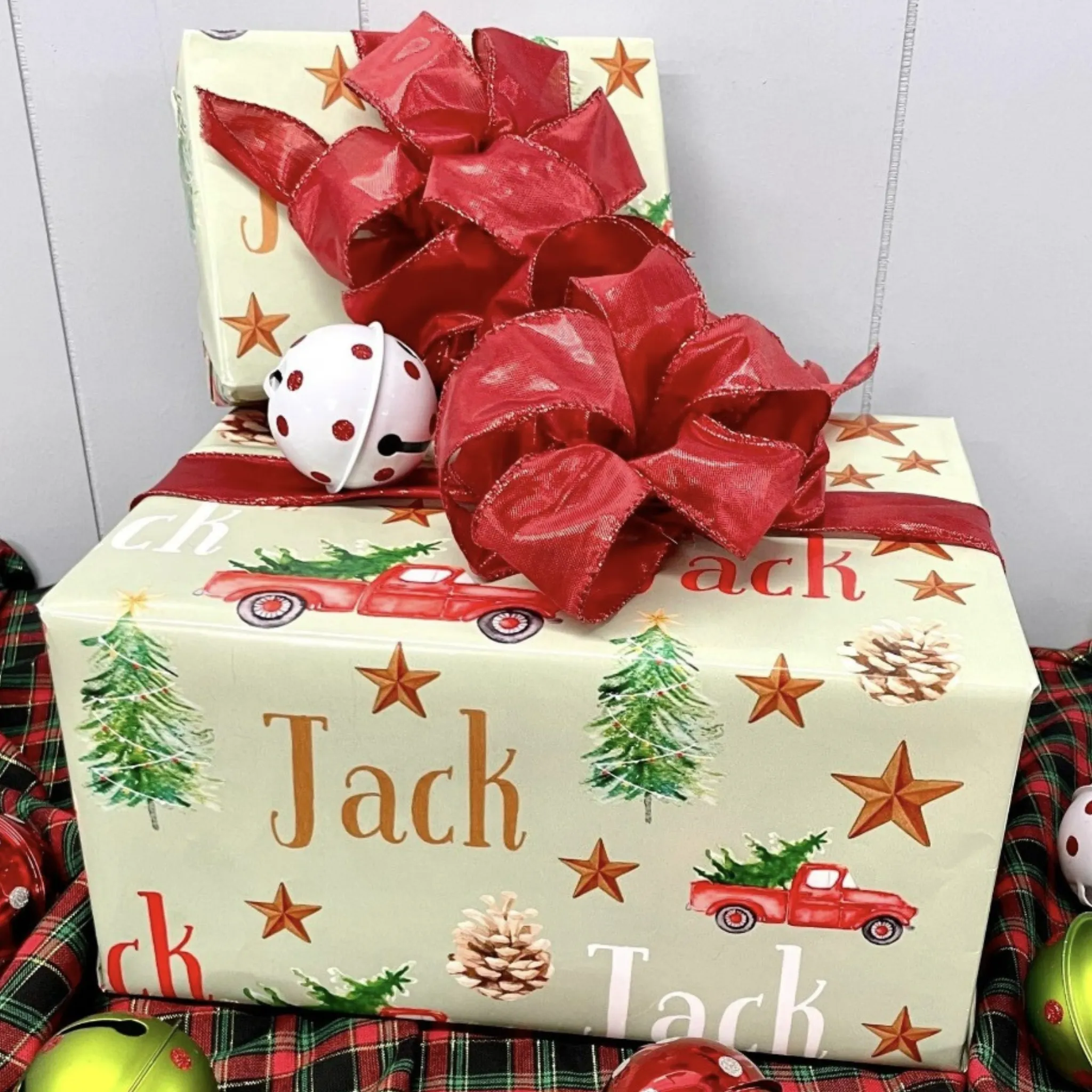 Personalized Christmas Joy Wrapping Paper - Add a Touch of Magic with Your Name of Choice