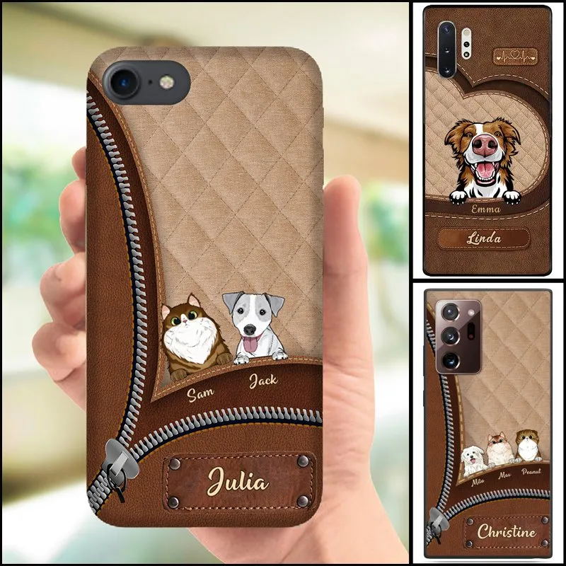 Pet Lover - Custom Name, Pet Lover Texture - Personalized Phone Case