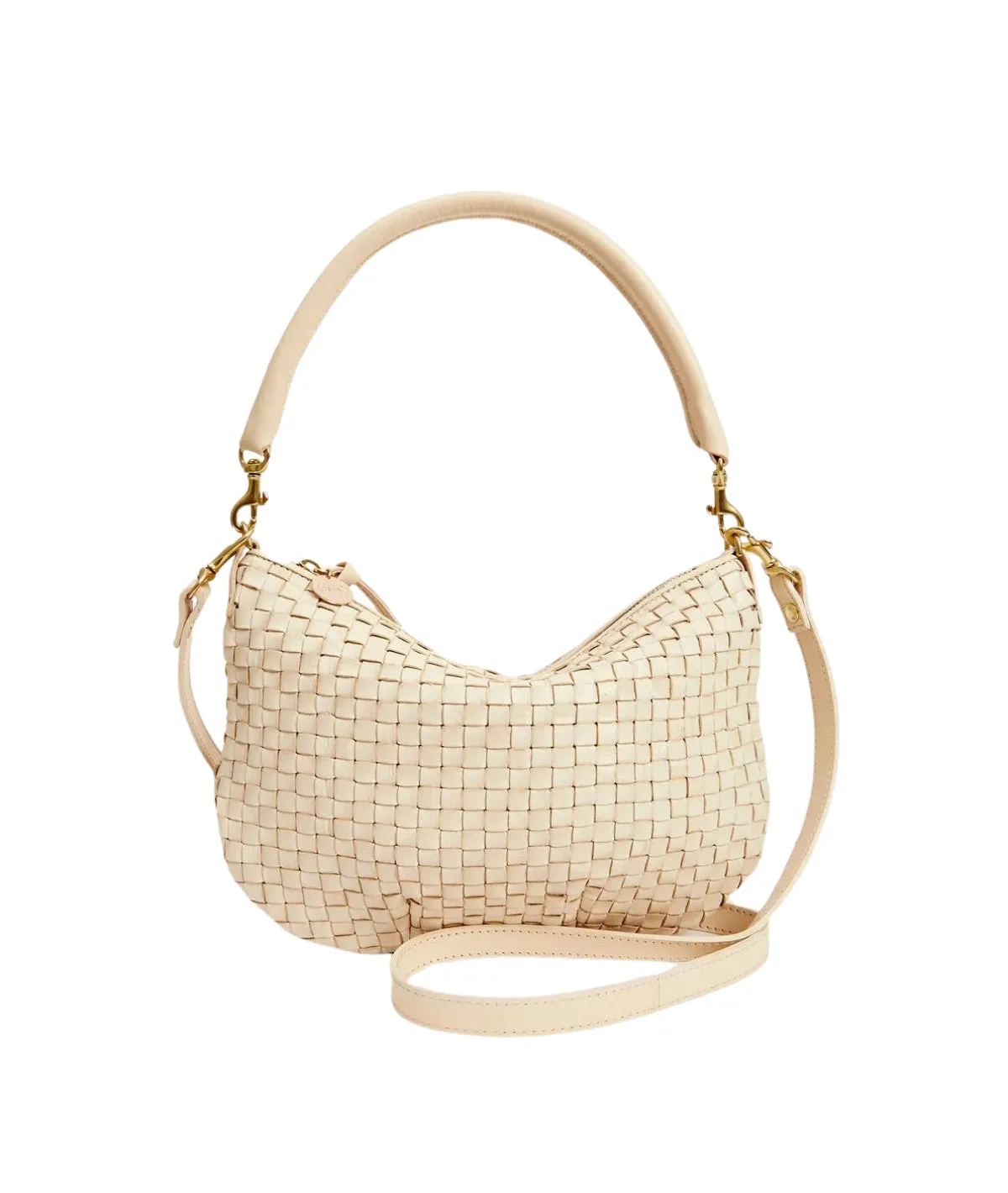 Petit Moyen Messenger- Cream Woven Checker