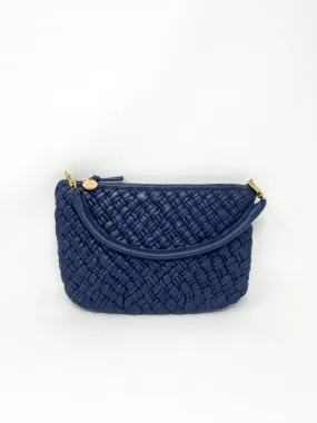 Petit Moyen Messenger in Bright Navy Puffy Woven