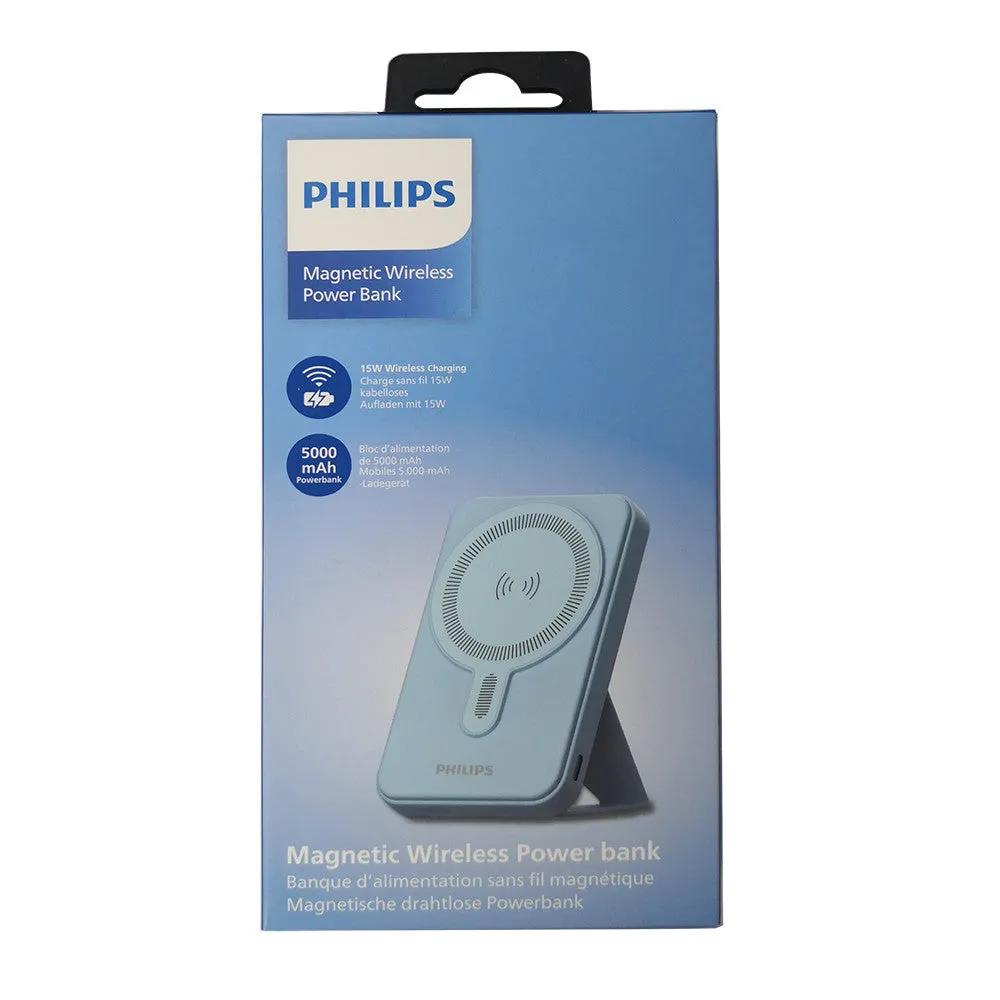 Philips 15W Magnetic Wireless Power Bank 5000mAh Wireless Charger Charging Powerbank USB Type C for iP 15/14 DLP9819N