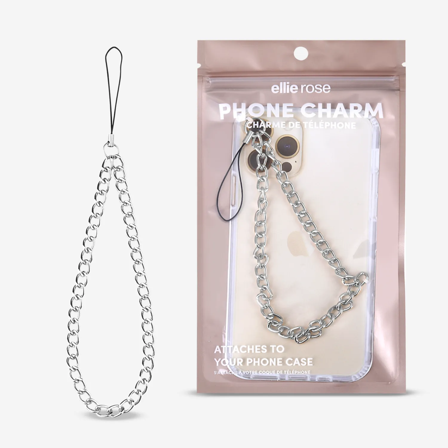 Phone Charm - Silver Metal