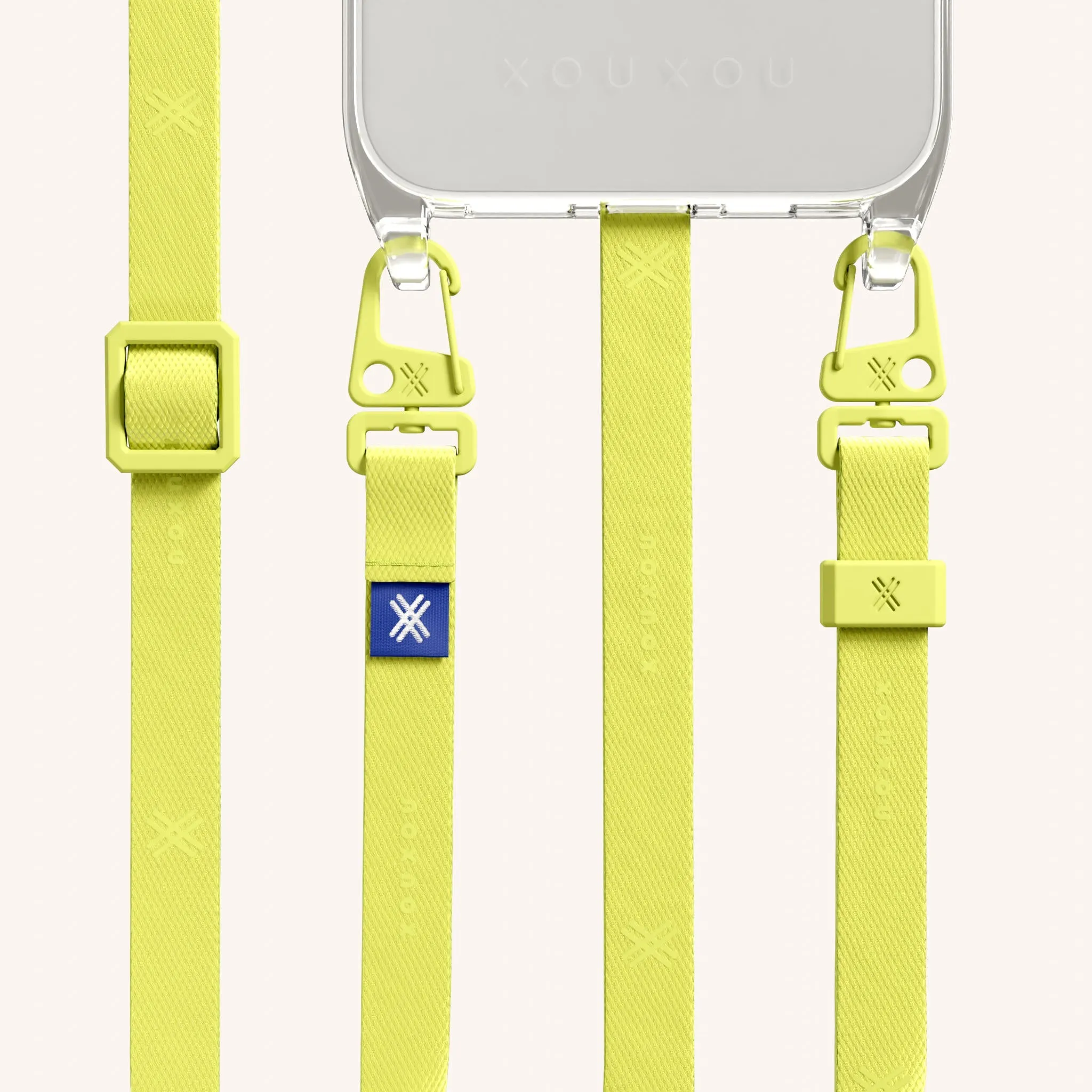 Phone Necklace with Slim Lanyard in Clear   Limoncello