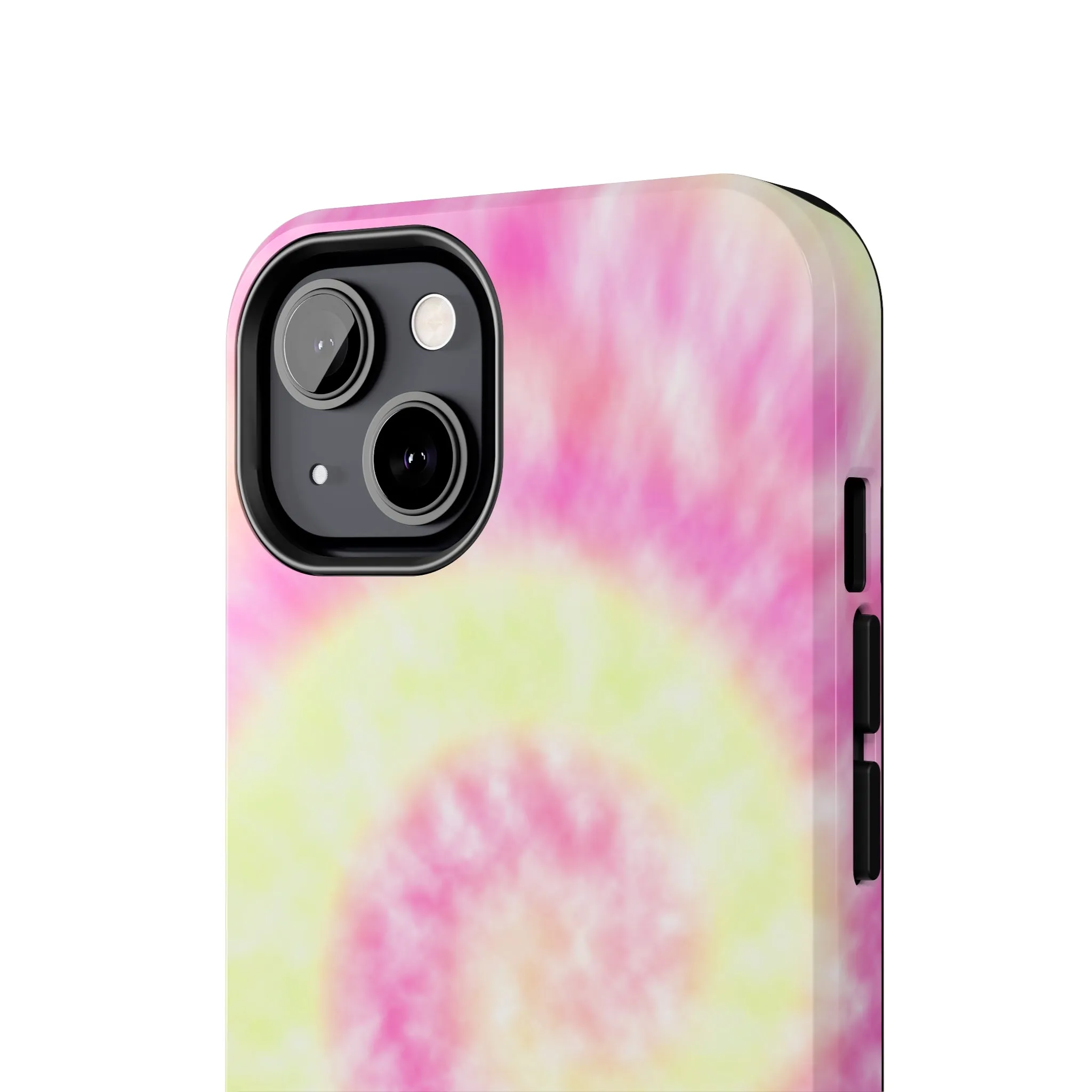 Pink and Yellow Tie Dye Design Phone Case- Lightweight, Impact Resistant Cover for iPhone 6, 6s, 12, 13, 14, 15