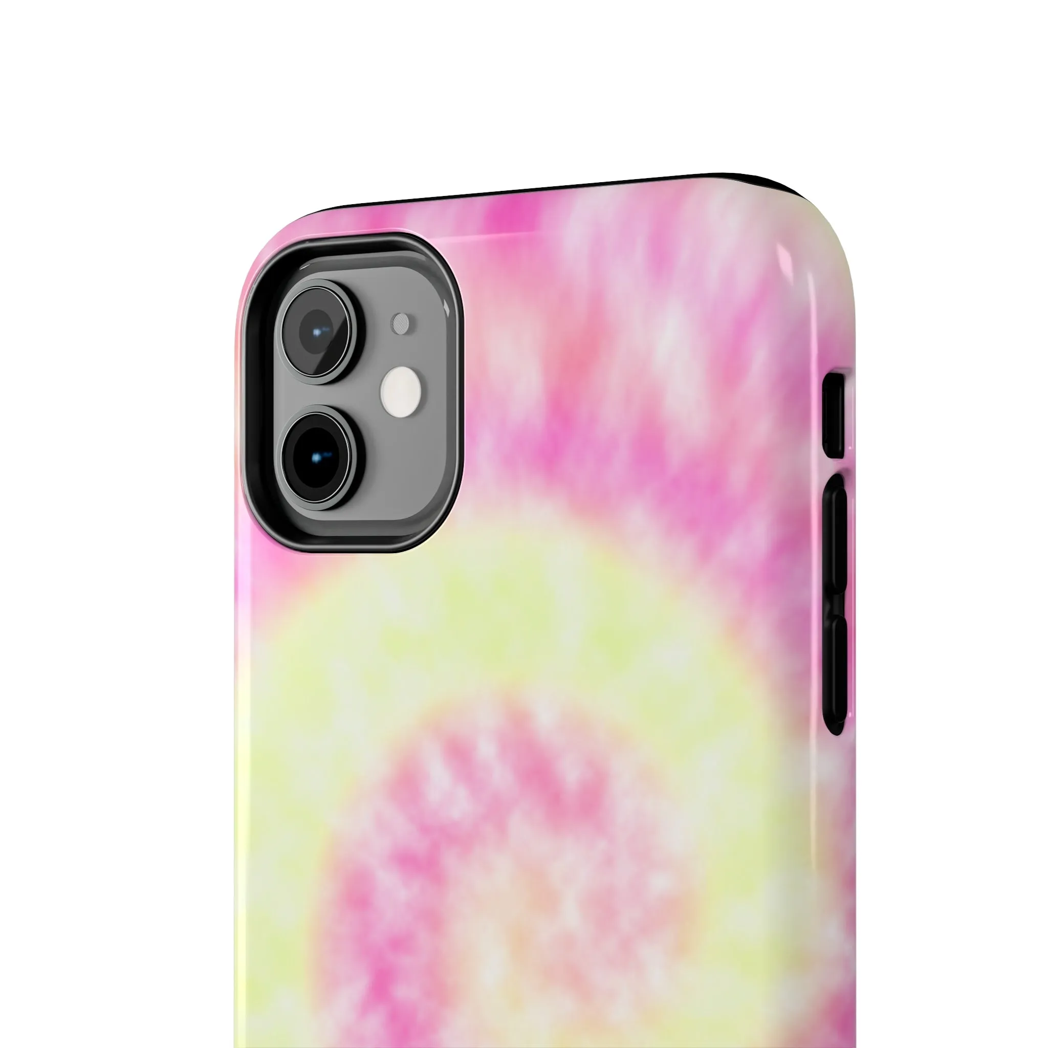 Pink and Yellow Tie Dye Design Phone Case- Lightweight, Impact Resistant Cover for iPhone 6, 6s, 12, 13, 14, 15