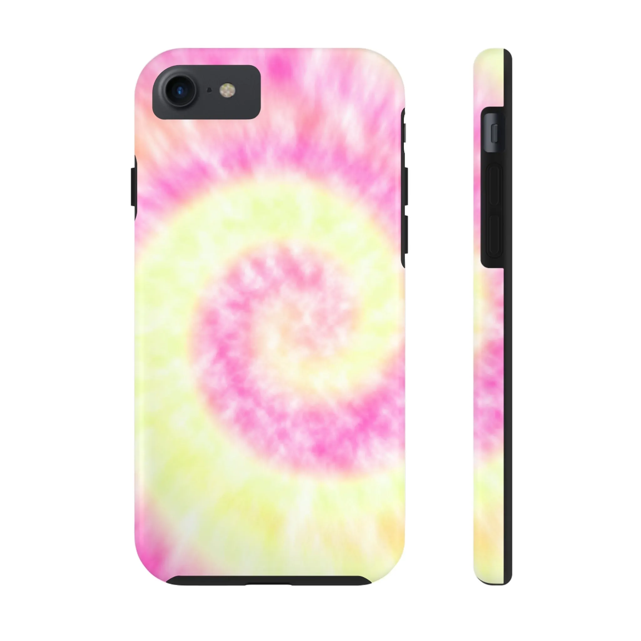 Pink and Yellow Tie Dye Design Phone Case- Lightweight, Impact Resistant Cover for iPhone 6, 6s, 12, 13, 14, 15