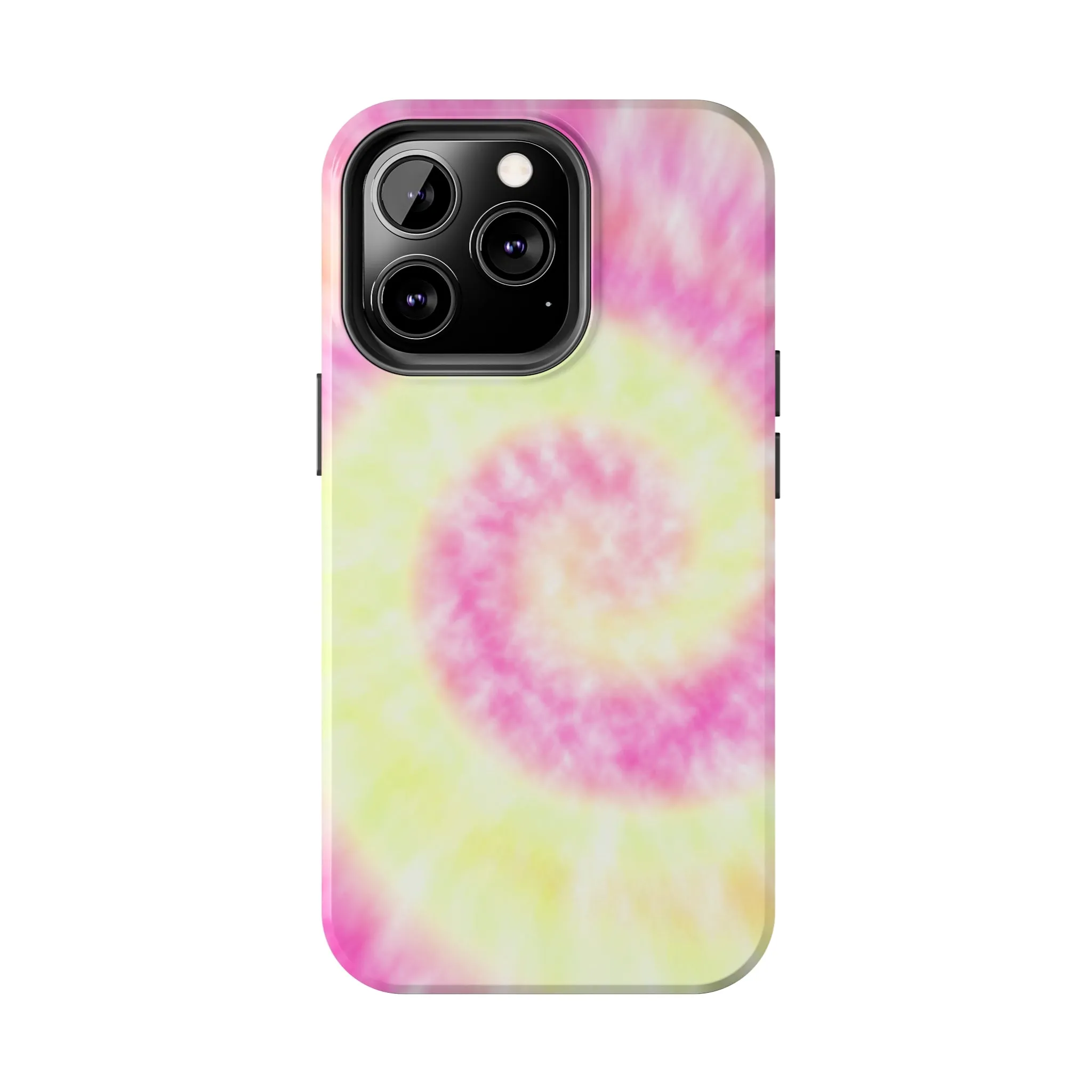 Pink and Yellow Tie Dye Design Phone Case- Lightweight, Impact Resistant Cover for iPhone 6, 6s, 12, 13, 14, 15