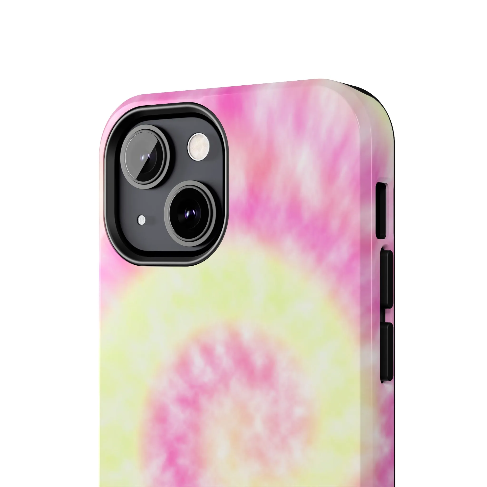 Pink and Yellow Tie Dye Design Phone Case- Lightweight, Impact Resistant Cover for iPhone 6, 6s, 12, 13, 14, 15