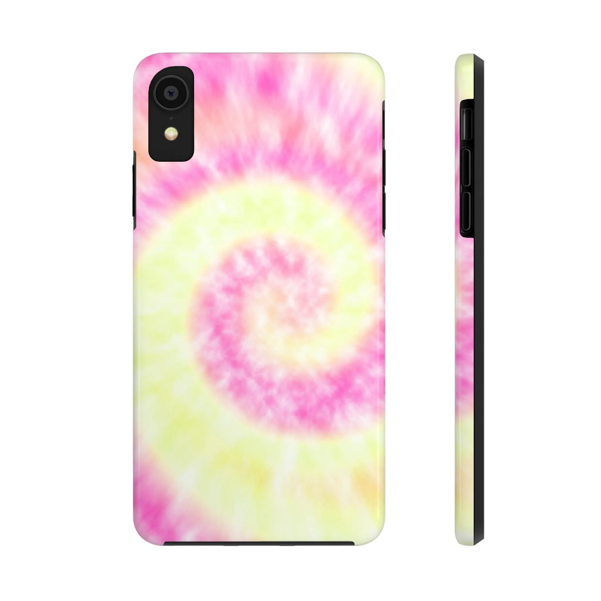 Pink and Yellow Tie Dye Design Phone Case- Lightweight, Impact Resistant Cover for iPhone 6, 6s, 12, 13, 14, 15