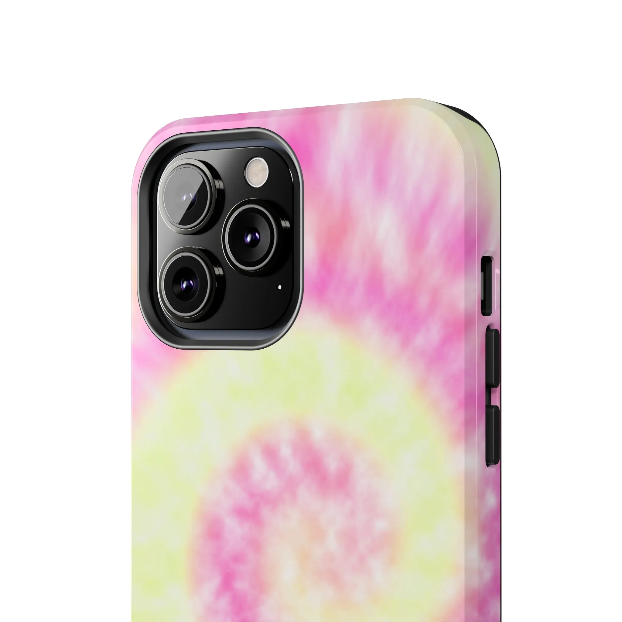 Pink and Yellow Tie Dye Design Phone Case- Lightweight, Impact Resistant Cover for iPhone 6, 6s, 12, 13, 14, 15