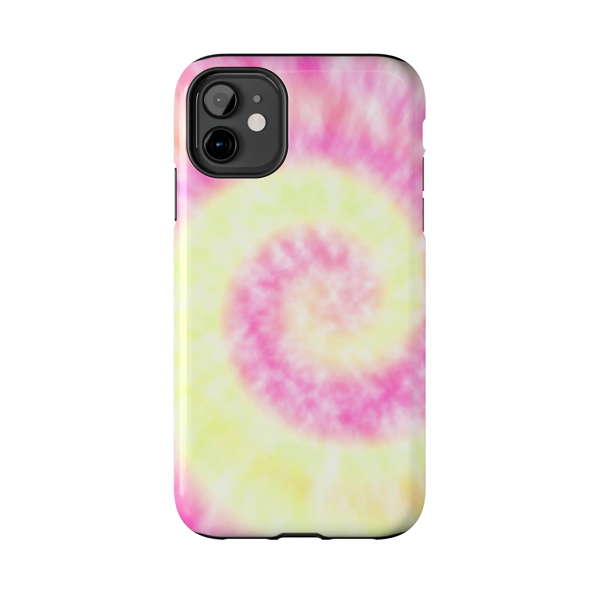 Pink and Yellow Tie Dye Design Phone Case- Lightweight, Impact Resistant Cover for iPhone 6, 6s, 12, 13, 14, 15