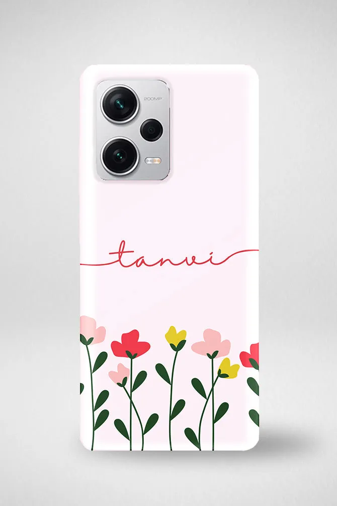 Pink Floral Customized Hard Mobile Case - iPhone, Samsung, OnePlus & Xiaomi