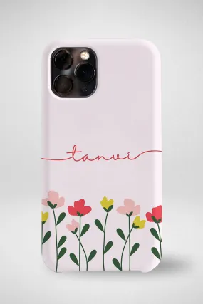 Pink Floral Customized Hard Mobile Case - iPhone, Samsung, OnePlus & Xiaomi