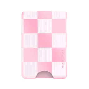 Pink Vibe Checkered Magsafe Wallet