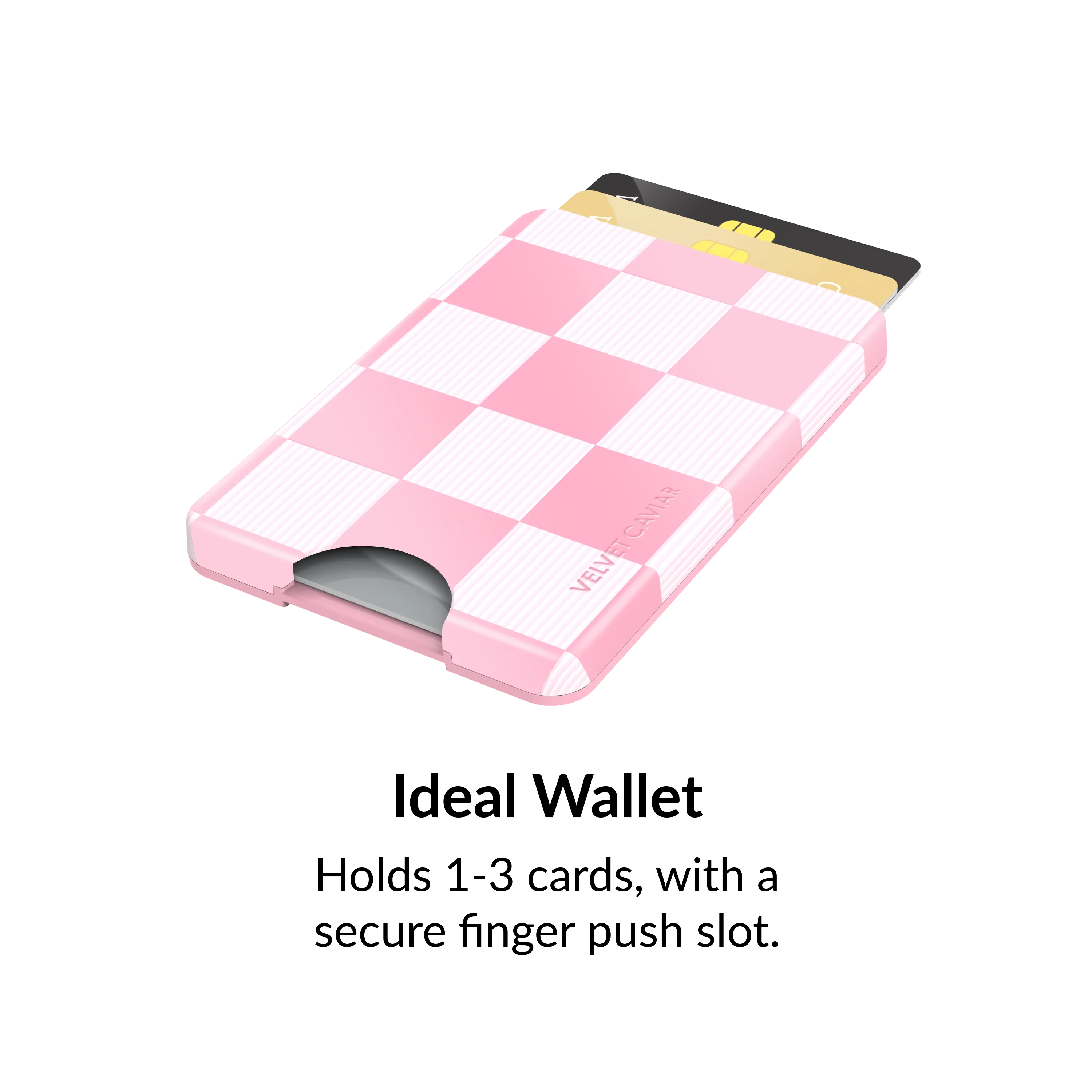 Pink Vibe Checkered Magsafe Wallet