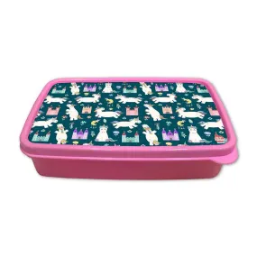 Plastic Kids Lunch Box for School Girls With Small Container - Unicorns