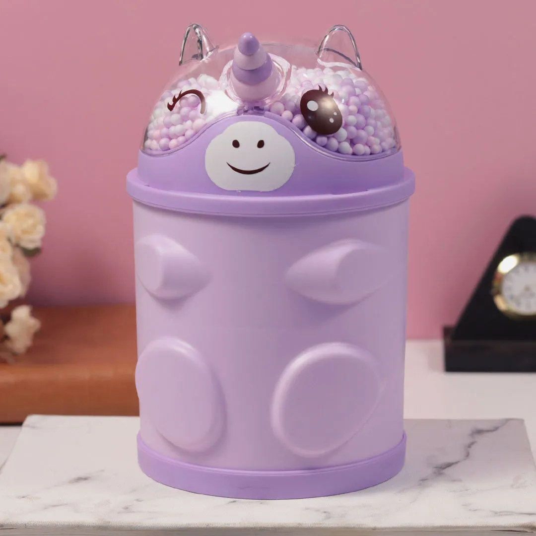 Plastic Piggy Bank -Purple Unicorn Design Gullak for Girls