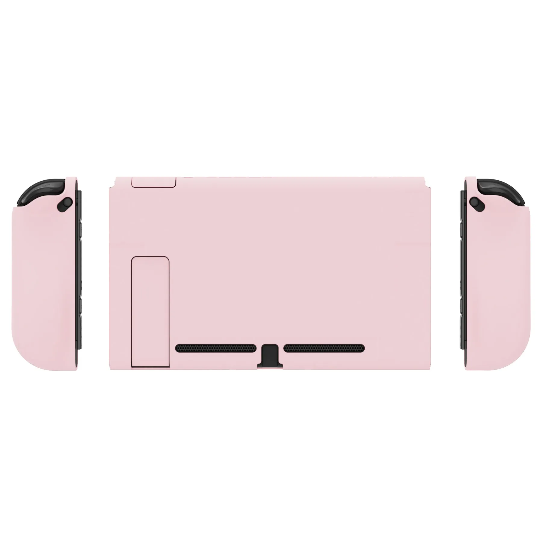 PlayVital UPGRADED Glossy Dockable Case Grip Cover for NS Switch, Ergonomic Protective Case for NS Switch, Separable Protector Hard Shell for Joycon - Cherry Blossoms Pink - ANSP3010