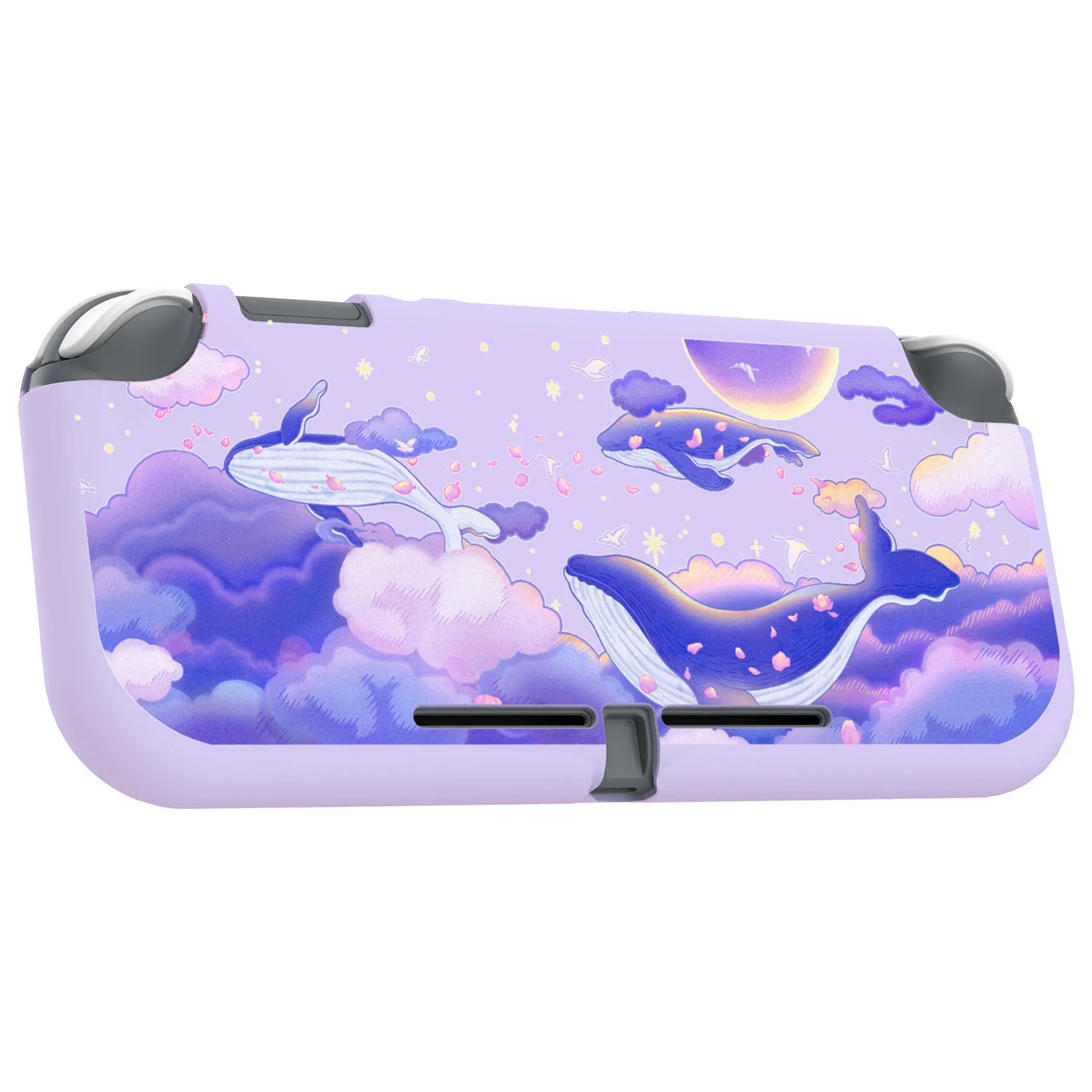 PlayVital Whale in Dream Custom Protective Case for NS Switch Lite, Soft TPU Slim Case Cover for NS Switch Lite - LTU6020