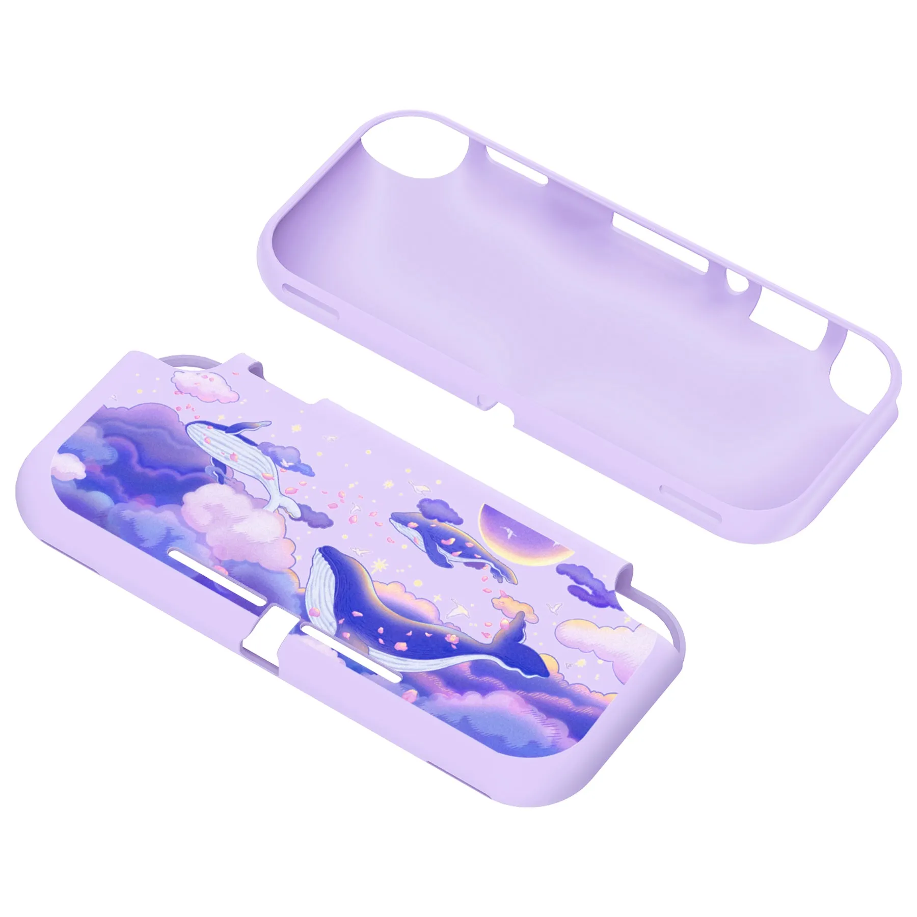 PlayVital Whale in Dream Custom Protective Case for NS Switch Lite, Soft TPU Slim Case Cover for NS Switch Lite - LTU6020