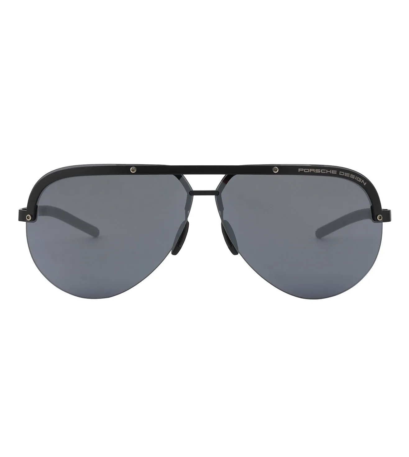 Porsche Design Men's Black/Blue/Silver-mirrored Aviator Sunglasses