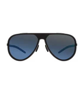 Porsche Design Men's Dark Blue Mirror Aviator Sunglass