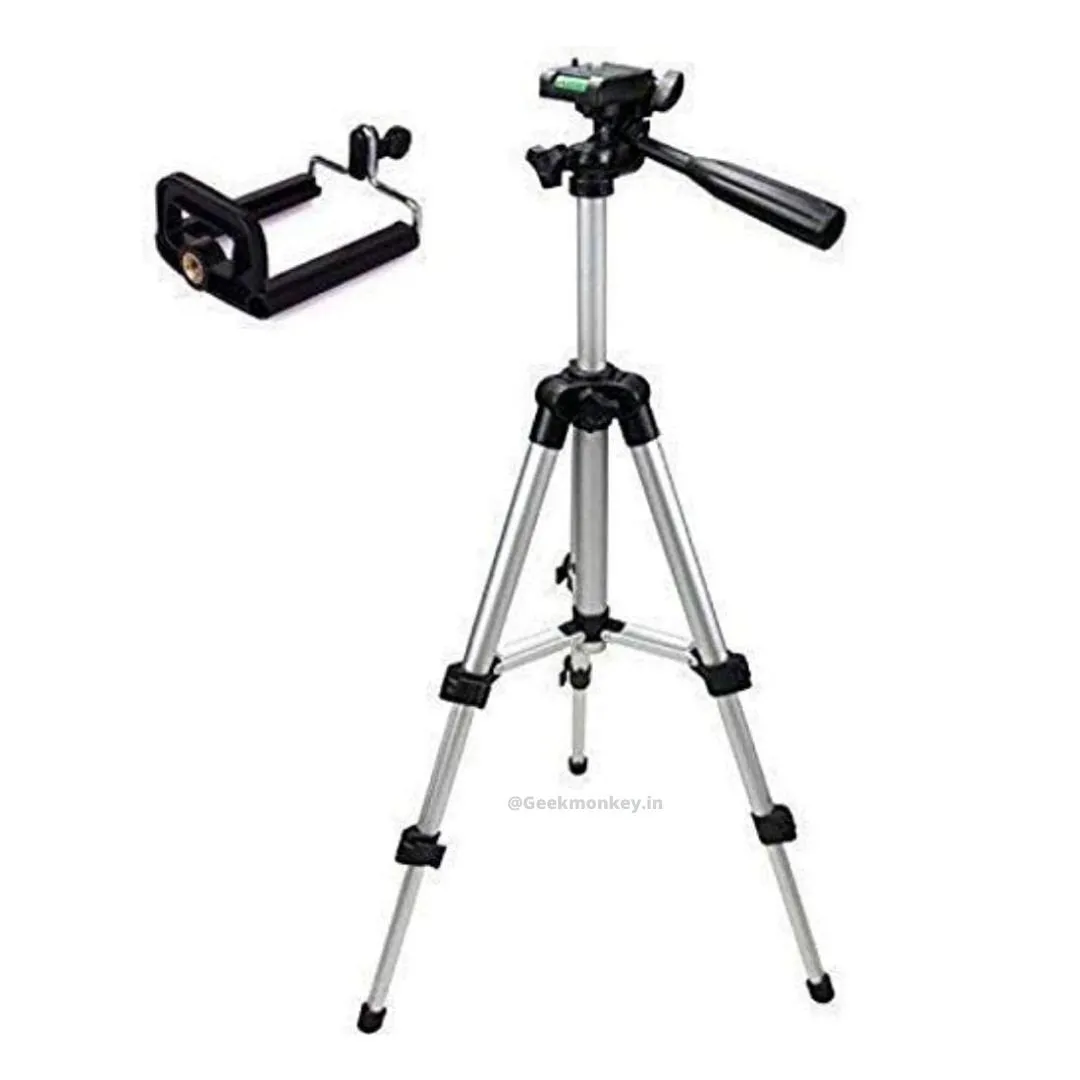 Portable &amp; Foldable Camera Tripod with Mobile Clip Holder Bracket (PB3310)