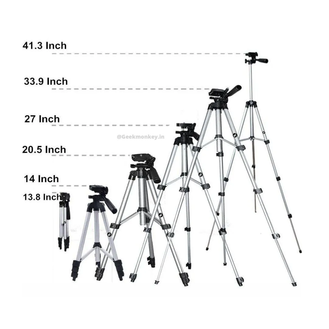 Portable &amp; Foldable Camera Tripod with Mobile Clip Holder Bracket (PB3310)