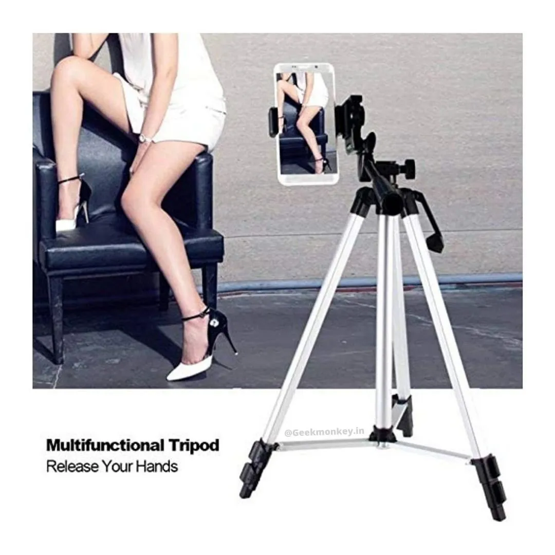 Portable &amp; Foldable Camera Tripod with Mobile Clip Holder Bracket (PB3310)