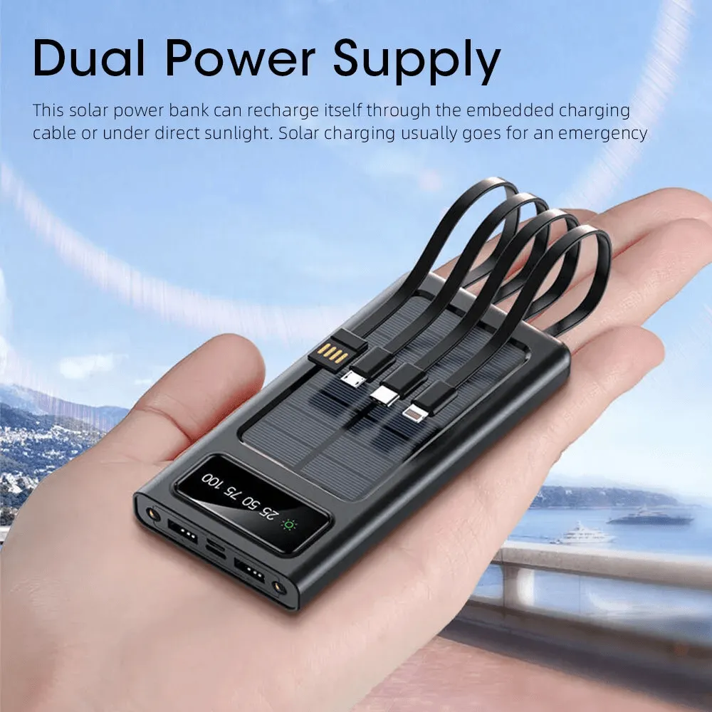 Portable Fast Charging Solar Power Bank 10000mAh - P108