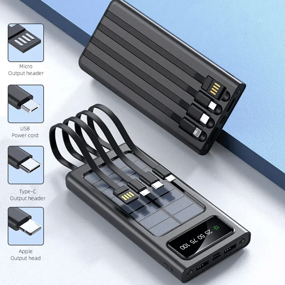 Portable Fast Charging Solar Power Bank 10000mAh - P108